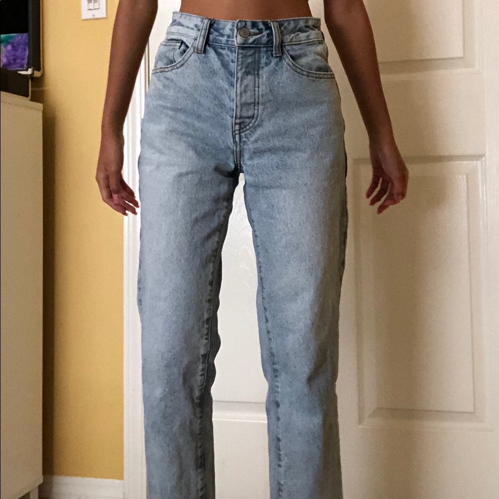 Brandy Melville Light Wash Mom Jeans